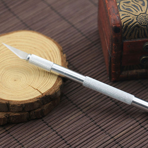 Wood Carving Cutter Sculpting Cutting Tool Hand Craft Knife + 5 Blades