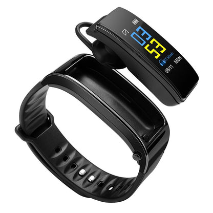 Y3 PLUS Auricular Bluetooth Pulsera inteligente Reloj 2 en 1 con auriculares Pulsera Monitoreo de salud Auricular deportivo y micrófono