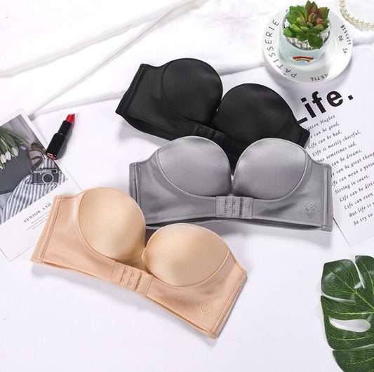 Push Up Bra Padded Party Wedding Bras Invisible Bra Strapless Bralette Cup - The Styky Shack