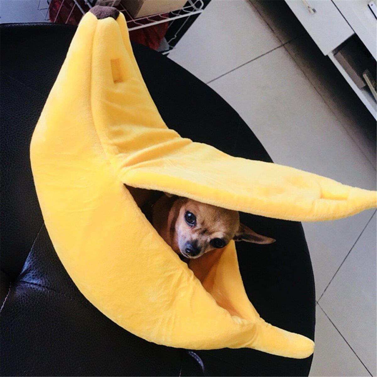 Banana Shape Pet Dog Cat Bed House Mat Durable Kennel Doggy Puppy Cushion Basket Warm Portable Dog