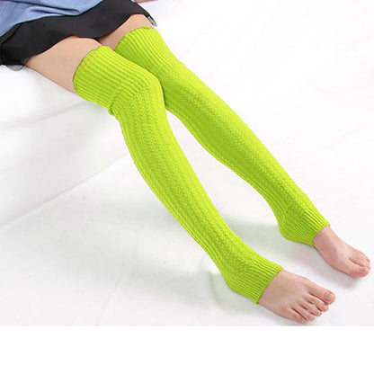 Women Winter Warm Knit Crochet High Knee Leg Warmers