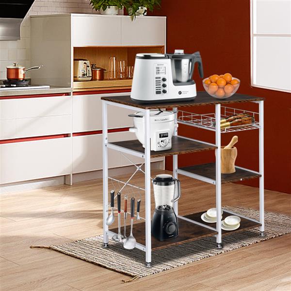 3-Tier Industrial Kitchen Baker's Rack Utility Microwave Oven Stand Storage Cart Workstation Shelf