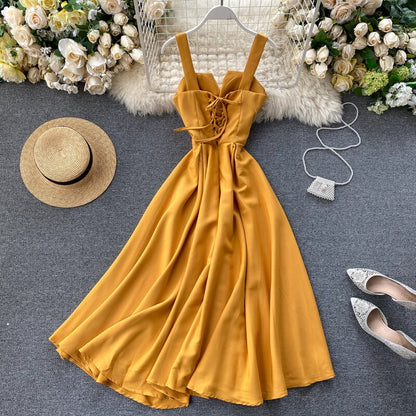 Women V Neck Long Party Dresses