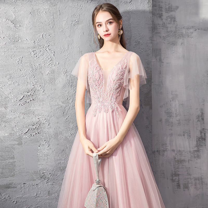 Adorably Designed Banquet Evening Dress