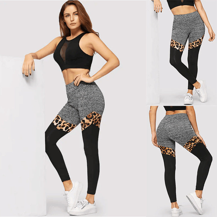 ON SALE!!! 50% OFF!!! Grey And Black Print Polyester Fiber Leggings