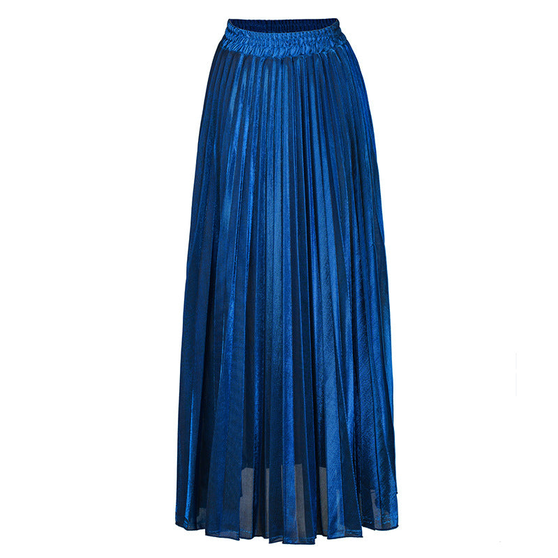 New Pleated Long Flowing Skirt