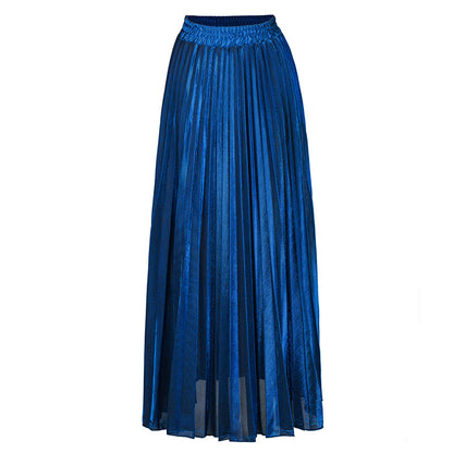 New Pleated Long Flowing Skirt