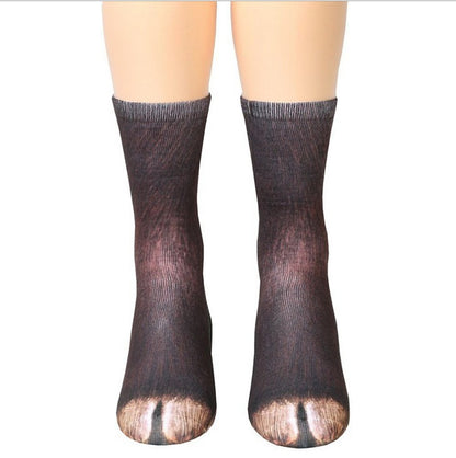 Calcetines de pata de animal 3D para adultos y niños, lindos garras de gato, unisex, largos