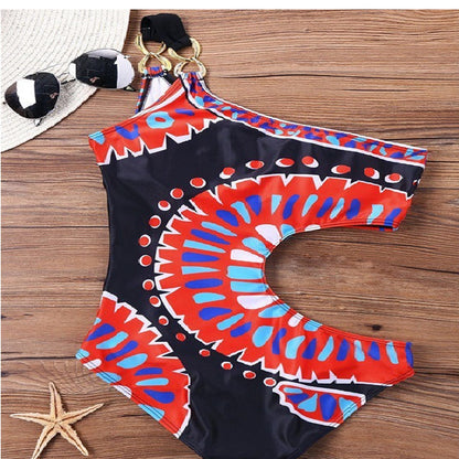 ON SALE!!! 50% OFF!!! Dynamic Print Side Cut Out swimsuit