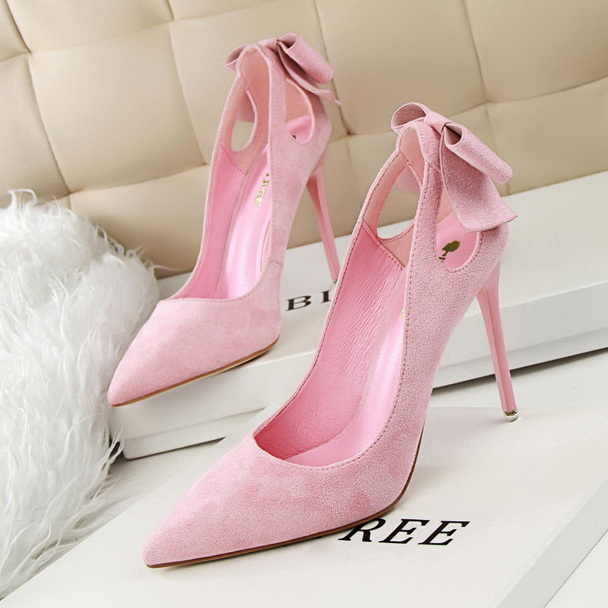 $20 OFF!!! Heel Cut Design Pointed High Heels Stiletto Shoes