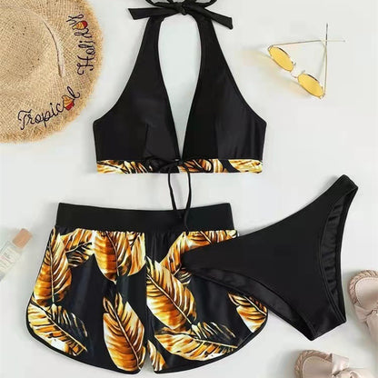 Bikini estilo temperamento retro de alta gama a la moda para mujer