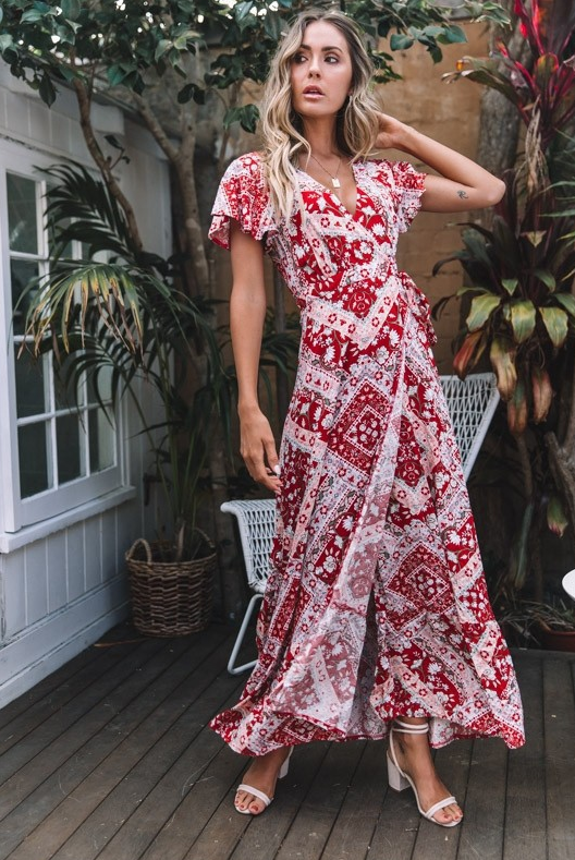 Printed Pattern Long Summer Dress