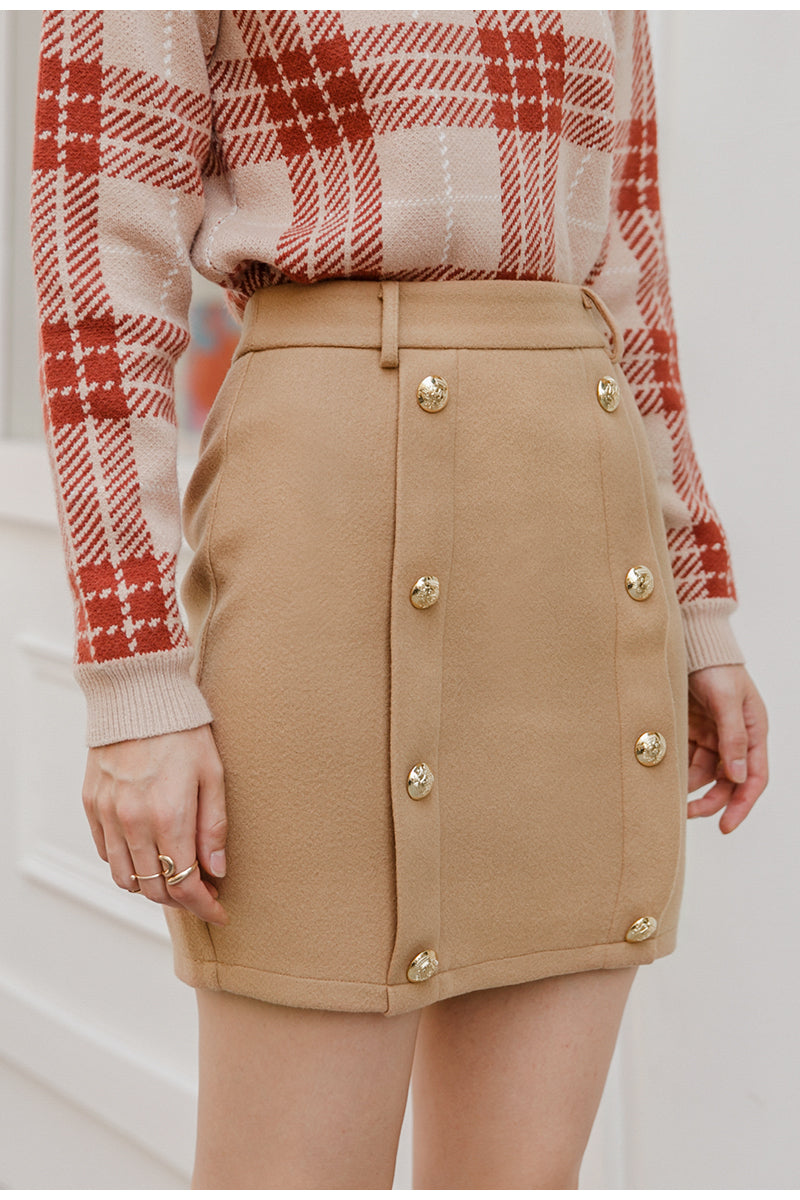 ON SALE!!! 50% OFF!!! A-line All-match Short Skirt (Camel Only)