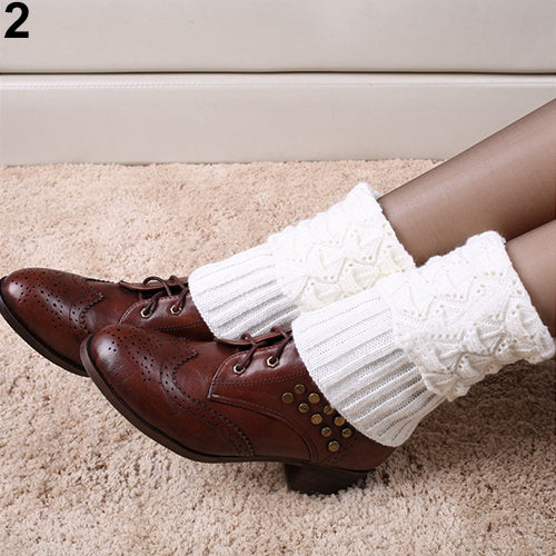 Women's Fashion Winter Crochet Knit Leg Warmers / Boot Socks