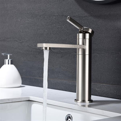 360-Degree Rotating Bathroom Basin Sink Faucet Single Handle Lavatory Water-Saving Stainless Steel Faucet