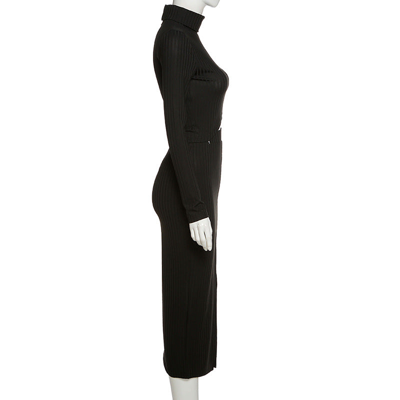 Women's Suit Navel High Waist Split Skirt Suit