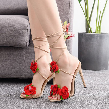 Sexy and Cute Straps High Heels (Apricot ONLY)