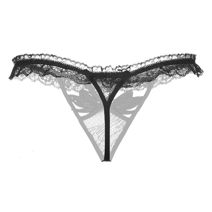 Women Sexy Butterfly See Through Lace Low Waist Panties Thong Briefs Underwear