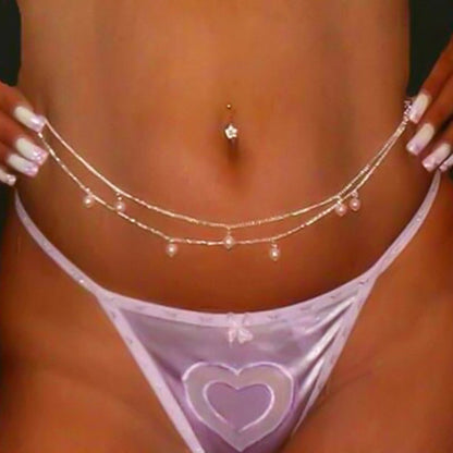 ON SALE!!! 50% OFF!!! Fashion sexy pearl bikini waist chain