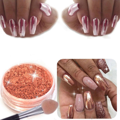 2g Sexy Women Mirror Nail Glitter Powder Beauty Art Manicure Tool with Brushes