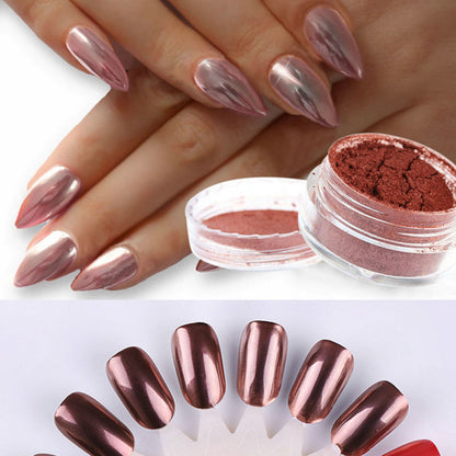 2g Sexy Women Mirror Nail Glitter Powder Beauty Art Manicure Tool with Brushes