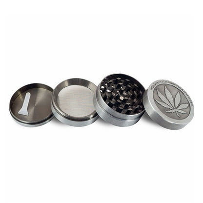 40mm Leaf 3 4 Layers Zinc Alloy Tobacco Crusher Hand Muller Smoke Herb Grinder