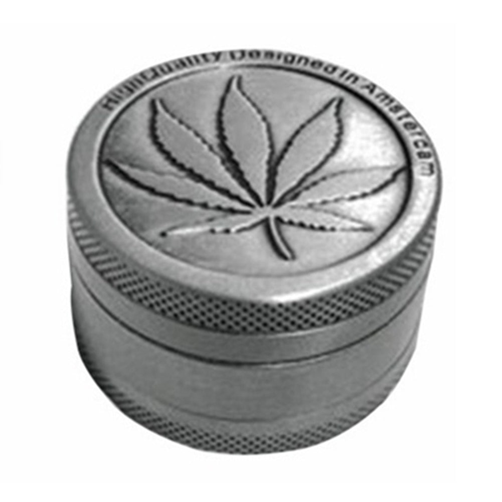 40mm Leaf 3 4 Layers Zinc Alloy Tobacco Crusher Hand Muller Smoke Herb Grinder