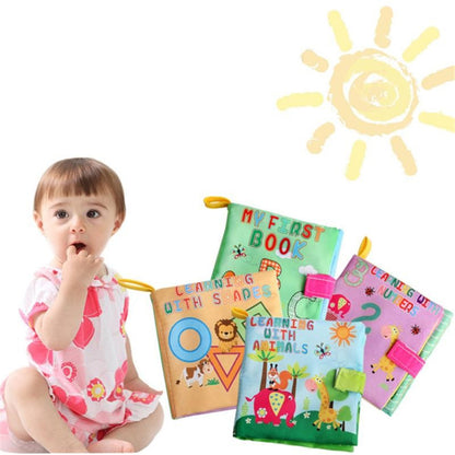 4 Styles Baby Intelligence Development Learning Colorful Picture Cloth Book For Children Early Education Supplies