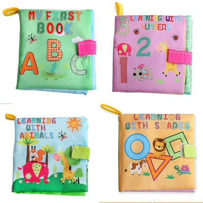 4 Styles Baby Intelligence Development Learning Colorful Picture Cloth Book For Children Early Education Supplies