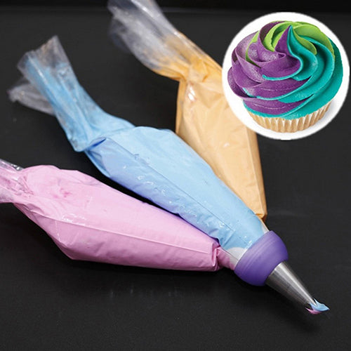 1Pc Icing Piping Bag Nozzle Converter Tri-Color Cream Coupler