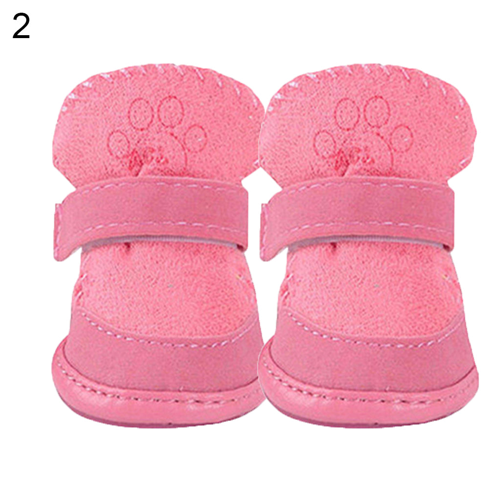 Winter Small Dog Boots Anti-Slip Puppy Shoes Pet Dog Protective Snow Booties