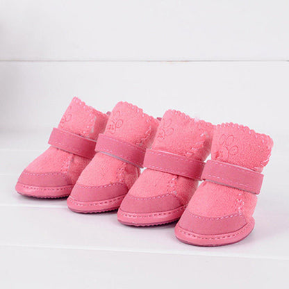 Winter Small Dog Boots Anti-Slip Puppy Shoes Pet Dog Protective Snow Booties