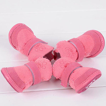 Winter Small Dog Boots Anti-Slip Puppy Shoes Pet Dog Protective Snow Booties