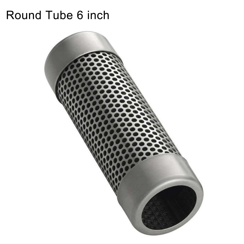 BBQ Stainless Steel Perforated Mesh Smoke Gadget Barbecue Round/Square Tube Tool