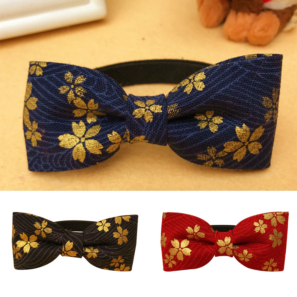 Adorable gato perro mascotas Bowknot pajarita corbata flor Collar ropa decoración