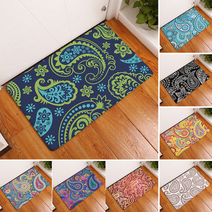 40 x 60cm Durable Flowers Paisley Print Entryway Doormat Decorative Non-Slip Mat