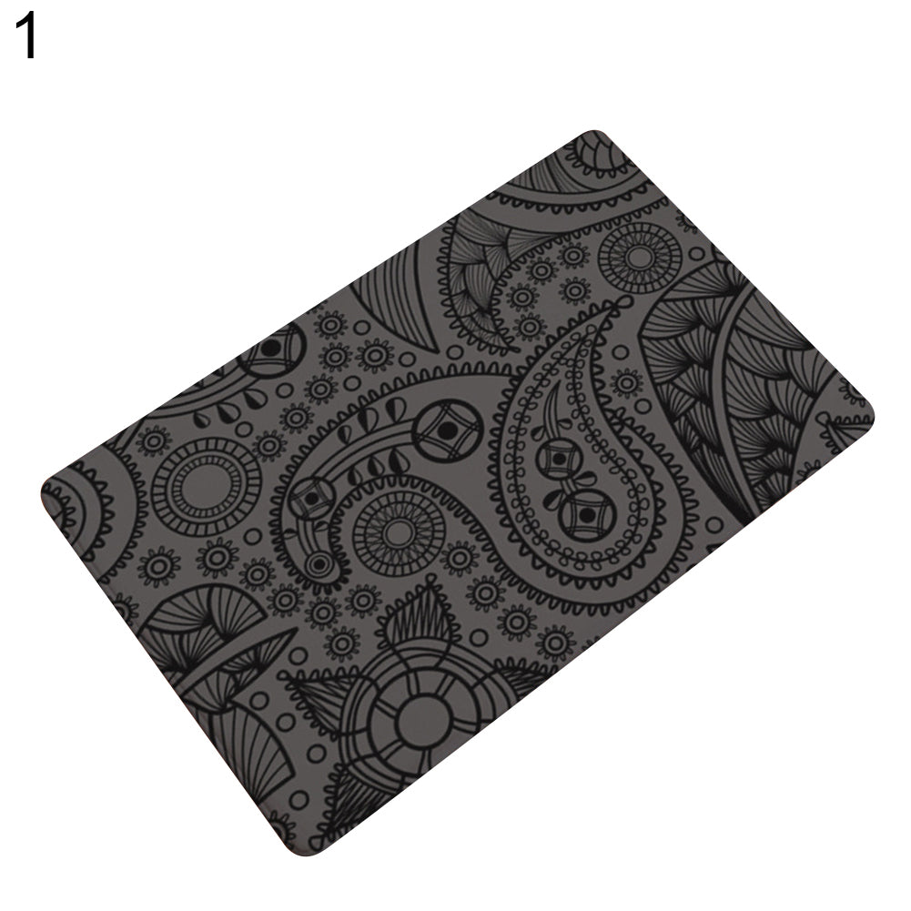 40 x 60cm Durable Flowers Paisley Print Entryway Doormat Decorative Non-Slip Mat