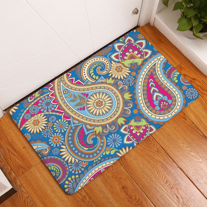 40 x 60cm Durable Flowers Paisley Print Entryway Doormat Decorative Non-Slip Mat