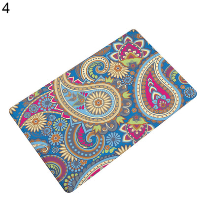 40 x 60cm Durable Flowers Paisley Print Entryway Doormat Decorative Non-Slip Mat