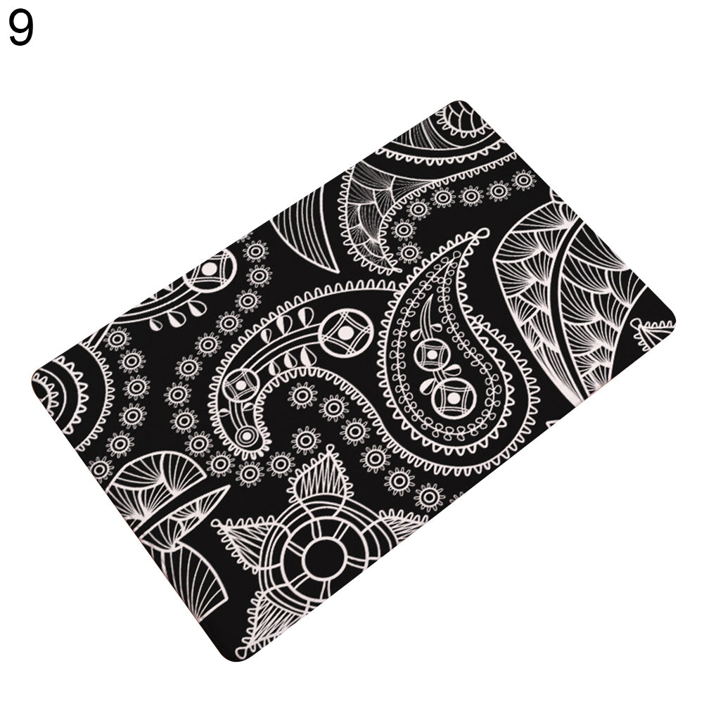 40 x 60cm Durable Flowers Paisley Print Entryway Doormat Decorative Non-Slip Mat