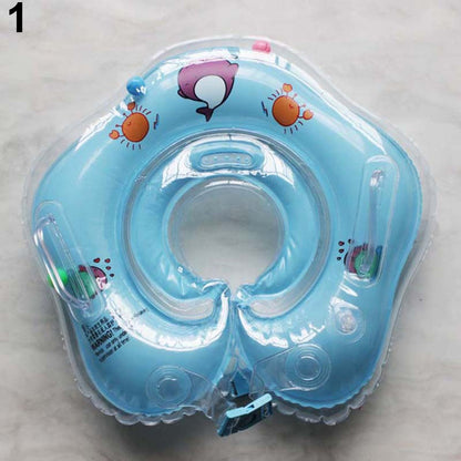 Baby Newborn Infants Bath Swimming Aids Neck Float Inflatable Safety Ring