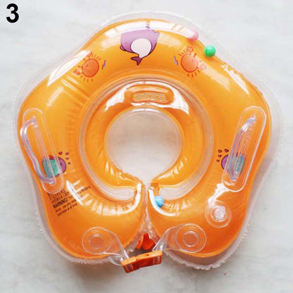 Baby Newborn Infants Bath Swimming Aids Neck Float Inflatable Safety Ring