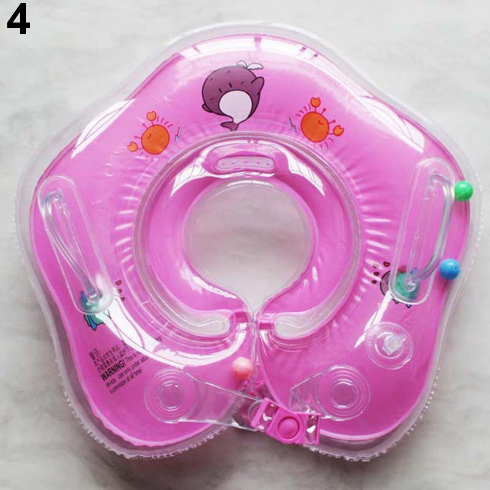 Baby Newborn Infants Bath Swimming Aids Neck Float Inflatable Safety Ring