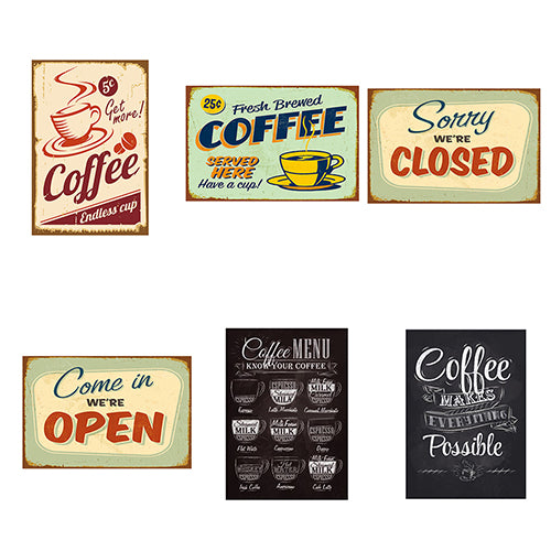 Vintage Metal Tin Coffee Sign Plaque Poster Bar Wall Pub Home Club Kitchen Decor