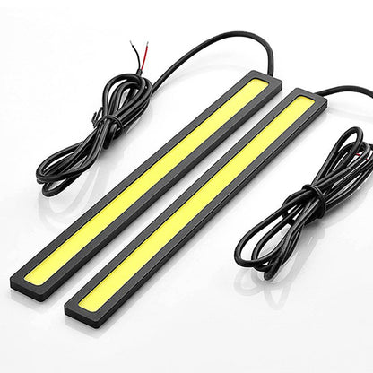 2 uds luces LED COB superbrillantes impermeables para coche 12V para lámpara de conducción antiniebla DRL