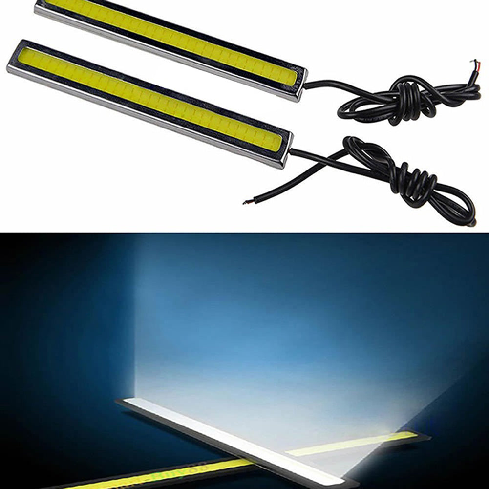 2 uds luces LED COB superbrillantes impermeables para coche 12V para lámpara de conducción antiniebla DRL