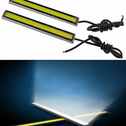 2 uds luces LED COB superbrillantes impermeables para coche 12V para lámpara de conducción antiniebla DRL