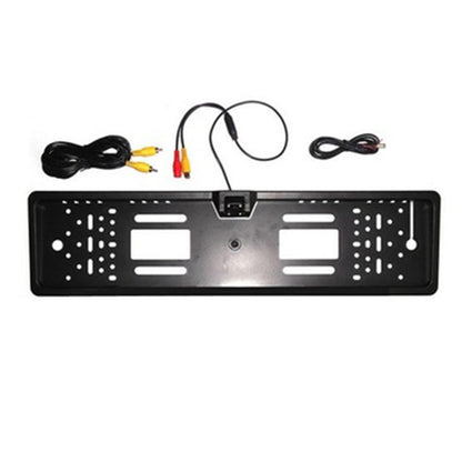 4 LEDs Waterproof Car License Plate Frame Auto Reverse Rear View Backup Camera