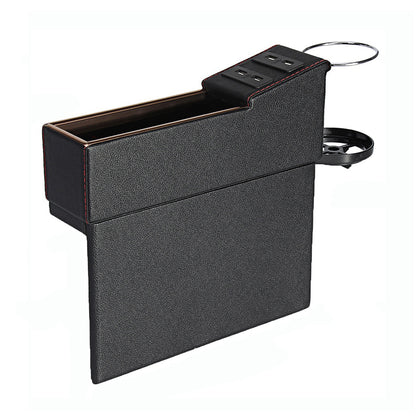 4USB Car Seat Catcher Pocket Storage Organizer Box Cup Holder Charger Tool Gift