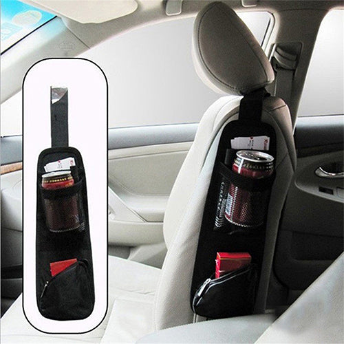 Auto Car Seat Side Hanging Bag Storage Mesh Pocket Organizer Holder